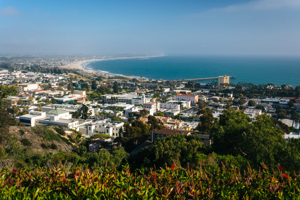 View of Ventura and the Pacific Coast from Grant Park, in Ventura, California